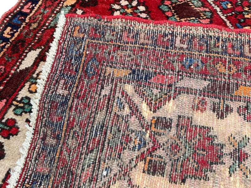 Tapis Couloir Runner Oriental Vintage – Noué Main – Laine – 281 x 102 cm