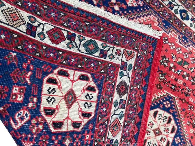 Tapis Oriental Vintage Noué Main – Laine sur Coton – 151 x 102 cm – Pièce Unique
