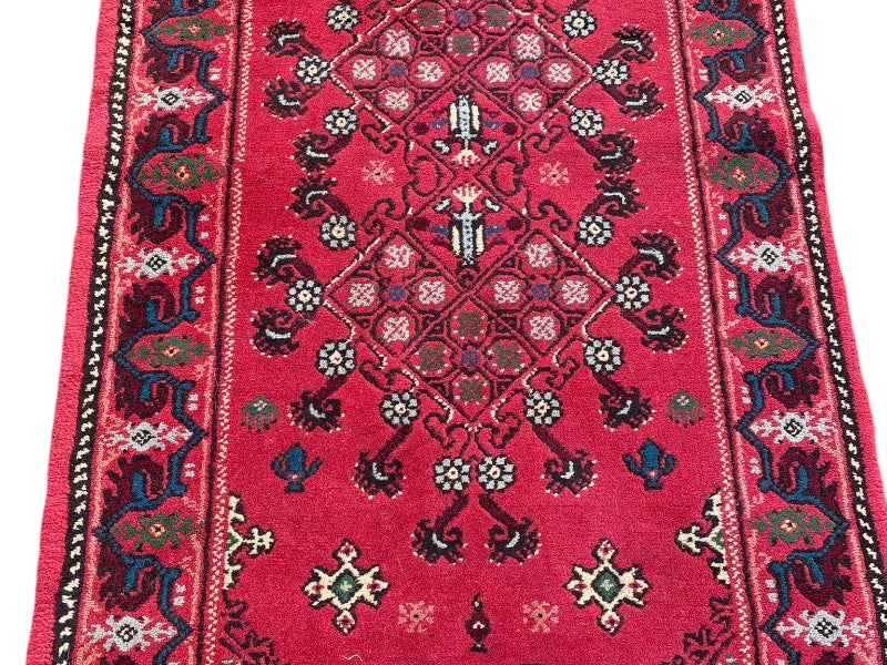 Tapis Oriental Vintage Fait Main Laine – Rug Handmade – 136X70 cm