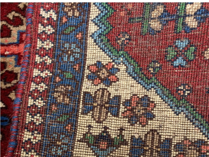 Tapis Oriental Vintage Fait Main Laine – Rug Handmade – 90 X 57 cm