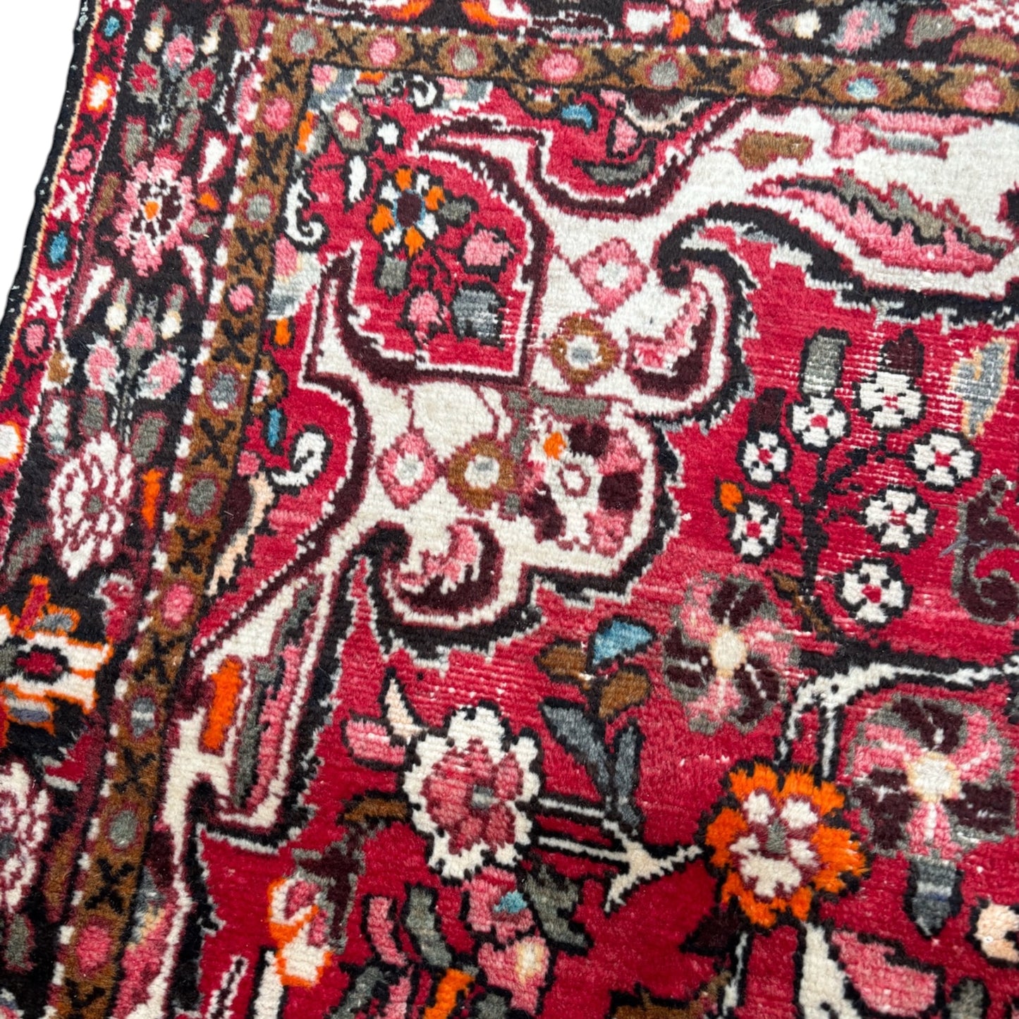 Grand Tapis Oriental Vintage Noué Main – 310 x 154 cm – Runner Grand Format
