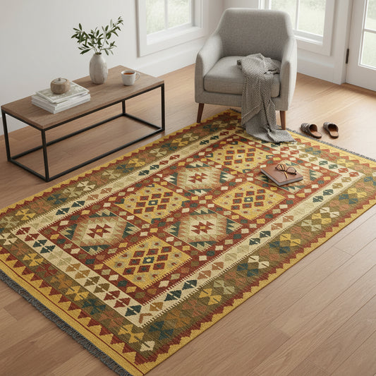 Kilim - Designer - Fait main - Art déco