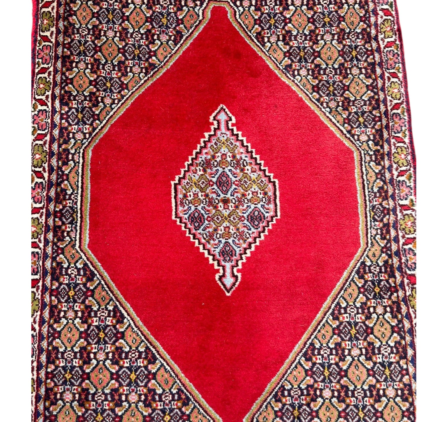 Tapis Oriental Vintage Fait Main Laine – Rug Handmade – 100 X 74 cm