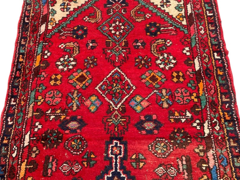 Tapis Couloir Runner Oriental Vintage – Noué Main – Laine – 281 x 102 cm