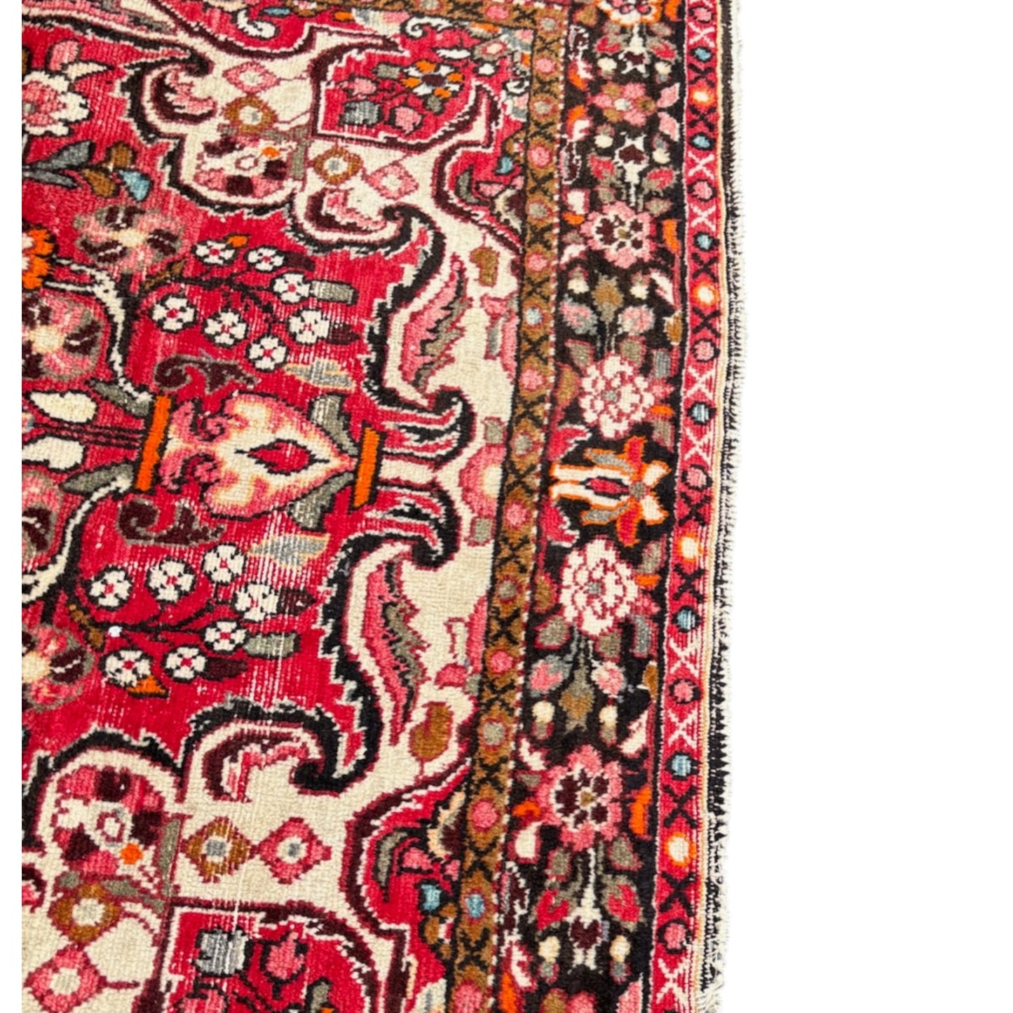 Grand Tapis Oriental Vintage Noué Main – 310 x 154 cm – Runner Grand Format