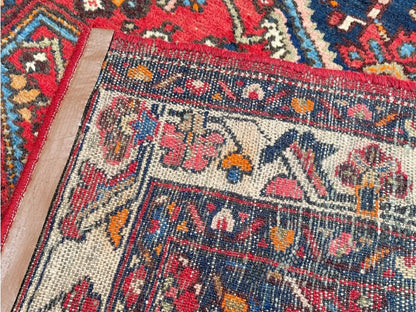 Tapis Oriental Vintage Noué Main – Laine Naturelle – 189 x 125 cm – Pièce Unique