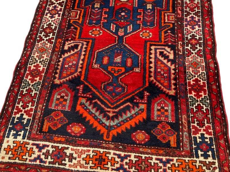 Tapis Oriental Vintage Fait Main Laine – Rug Handmade – 211 X 112 cm