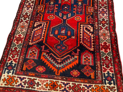 Tapis Oriental Vintage Fait Main Laine – Rug Handmade – 211 X 112 cm