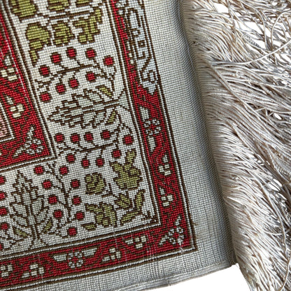 Tapis en soie sur soie Hereke Signé Mehrab Design - 65 x 44 cm