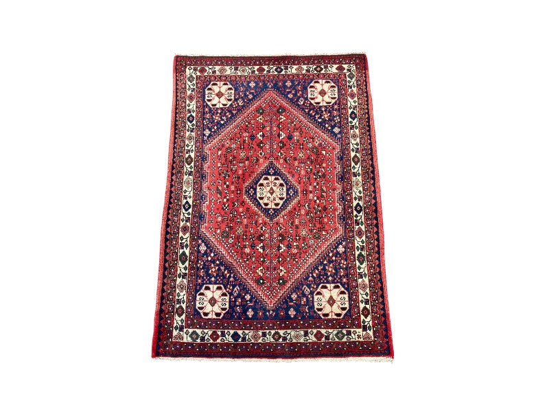 Tapis Oriental Vintage Noué Main – Laine sur Coton – 151 x 102 cm – Pièce Unique