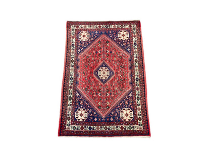 Tapis Oriental Vintage Noué Main – Laine sur Coton – 151 x 102 cm – Pièce Unique