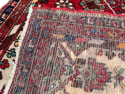 Tapis Couloir Runner Oriental Vintage – Noué Main – Laine – 281 x 102 cm