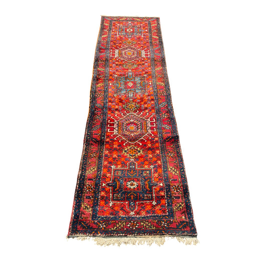 Tapis oriental de couloir vintage fait main – d'orient – 300 x 82 cm