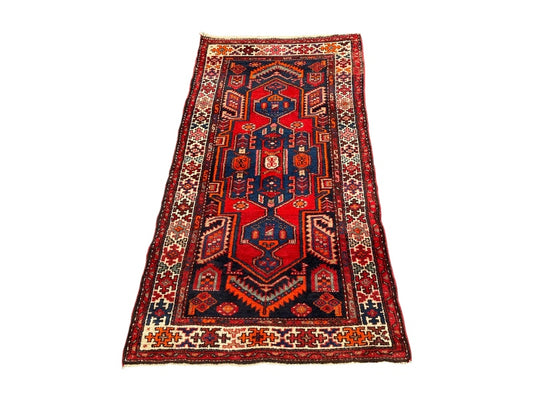 Tapis Oriental Vintage Fait Main Laine – Rug Handmade – 211 X 112 cm