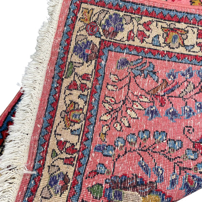 Tapis Oriental Vintage Fait Main Laine sur coton – Rug Handmade – 137 X 67 cm - Lilian