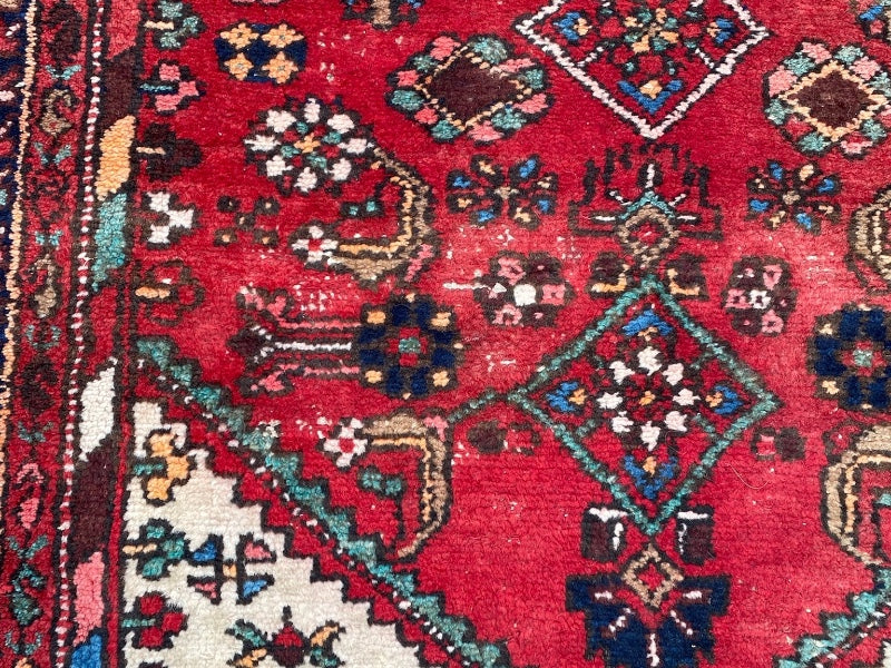Tapis Couloir Runner Oriental Vintage – Noué Main – Laine – 281 x 102 cm