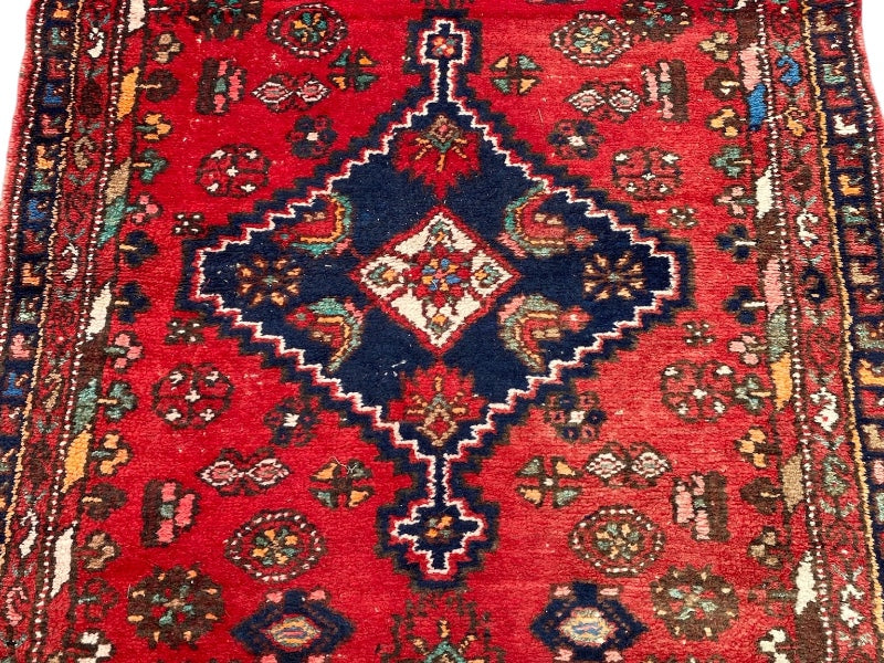 Tapis Couloir Runner Oriental Vintage – Noué Main – Laine – 281 x 102 cm