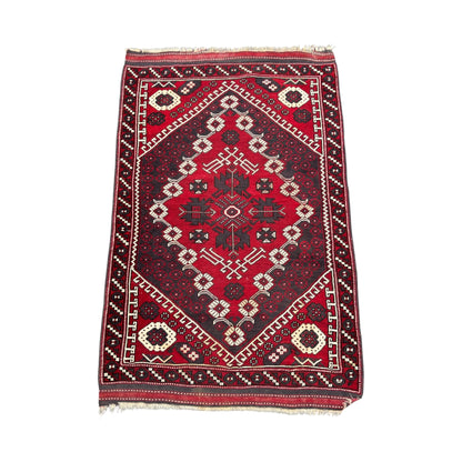 Tapis Oriental Vintage Noué Main – 158 x 108 cm – Pièce Unique