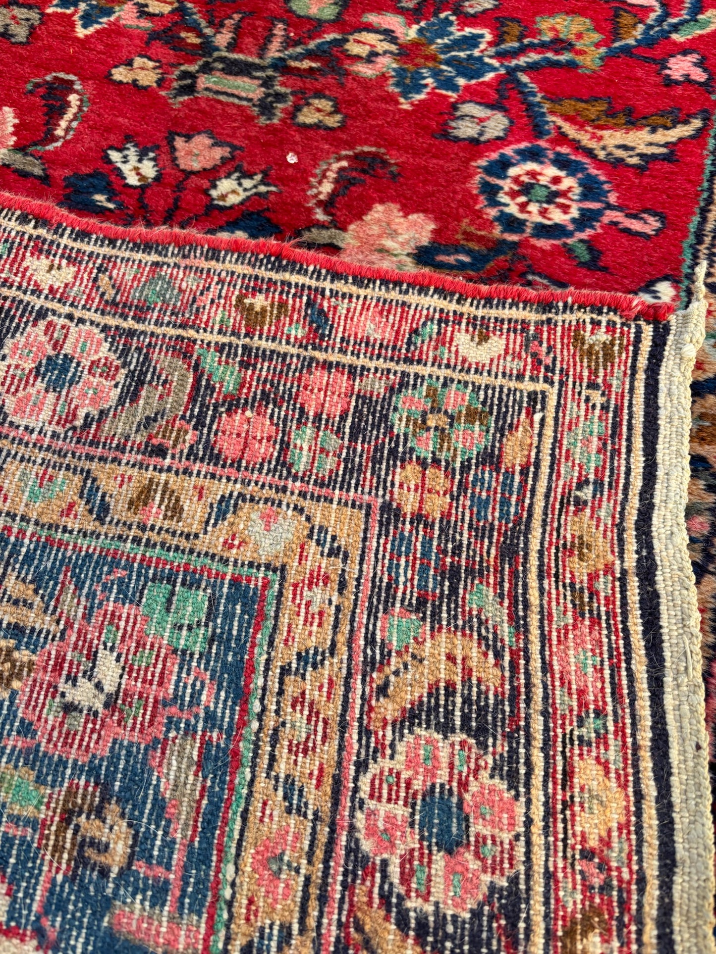 Tapis oriental vintage fait main – tapis d'orient – 295 x 84 cm - tapis de couloir runner