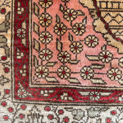 Tapis en soie sur soie Hereke Signé Mehrab Design - 65 x 44 cm