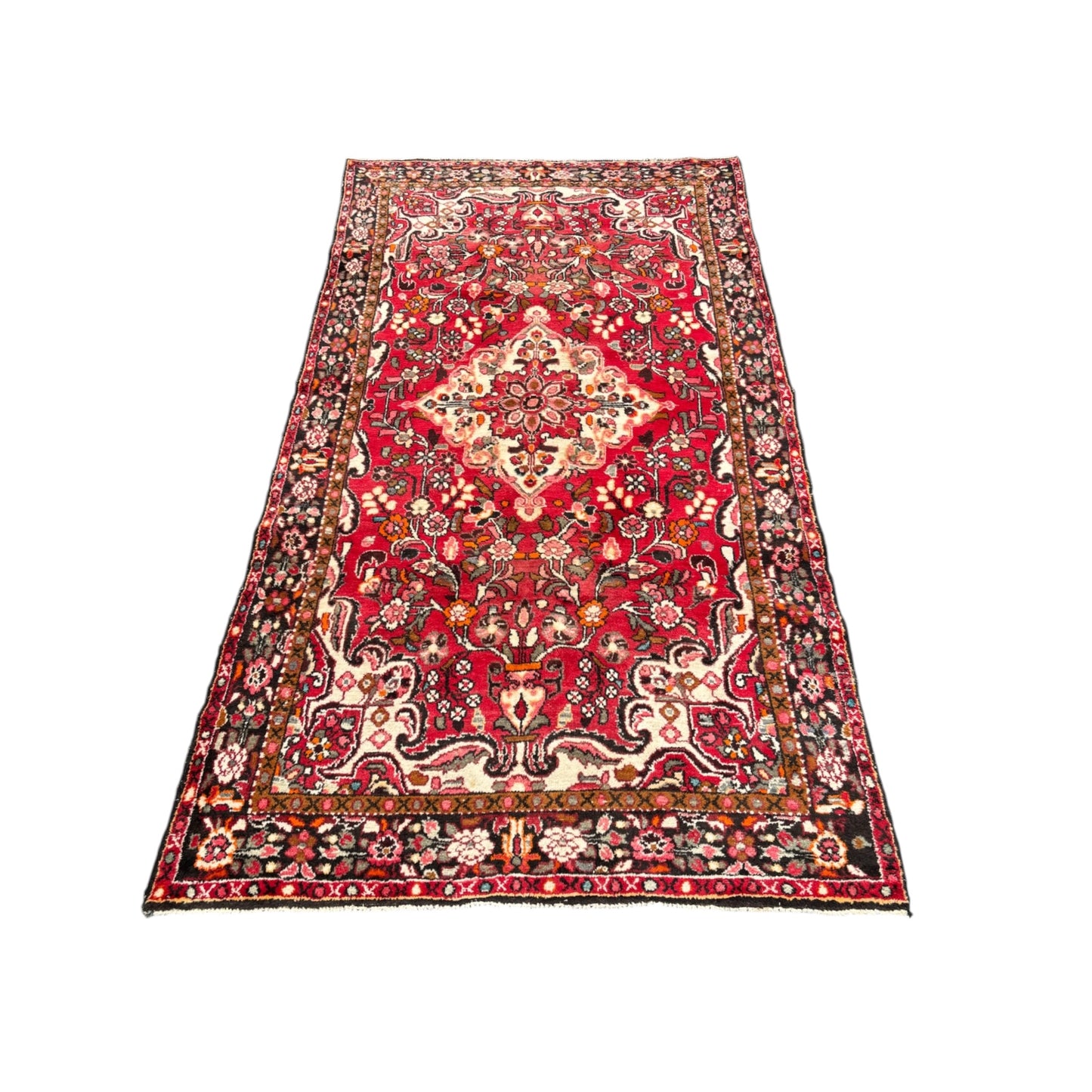 Grand Tapis Oriental Vintage Noué Main – 310 x 154 cm – Runner Grand Format