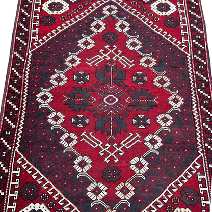 Tapis Oriental Vintage Noué Main – 158 x 108 cm – Pièce Unique