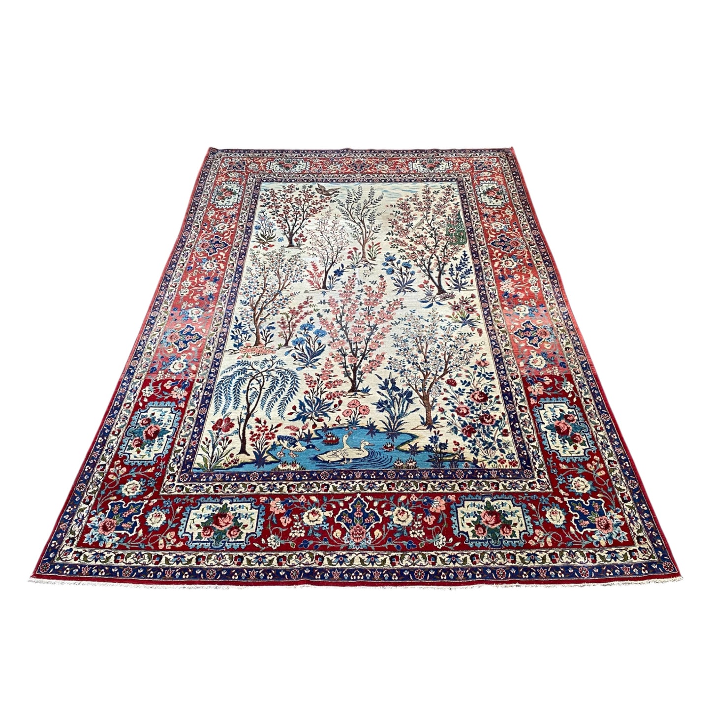 Tapis oriental vintage fait main – Perse - Tabriz – 310 x 205 cm - Grand tapis de collection