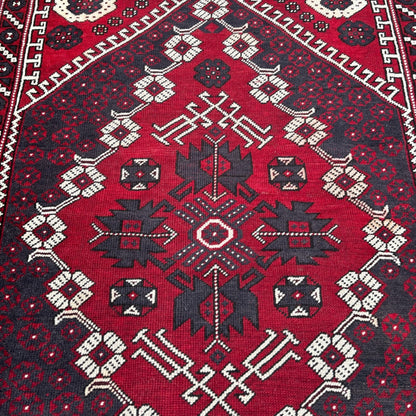 Tapis Oriental Vintage Noué Main – 158 x 108 cm – Pièce Unique