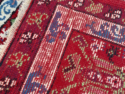 Tapis Oriental Vintage Noué Main – Laine sur Coton – 160 x 88 cm – Pièce Unique