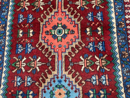 Tapis Oriental Vintage Fait Main Laine – Rug Handmade – 90 X 57 cm