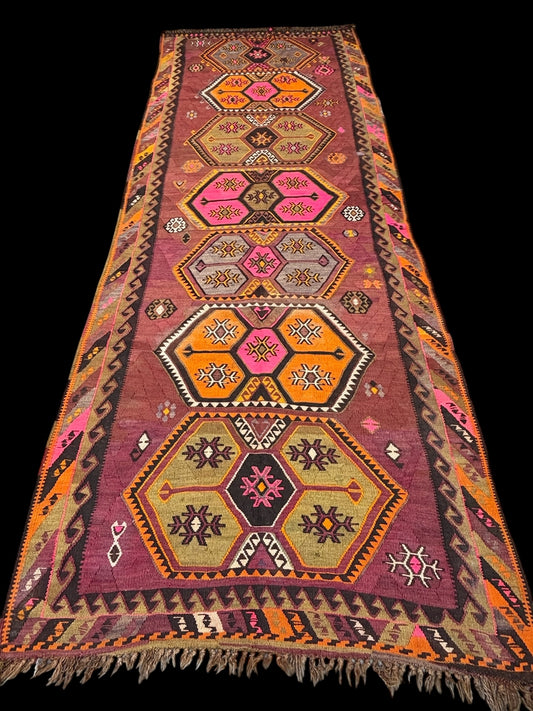 Kilim - Turc - Antique - 387 Cm X 146 Cm