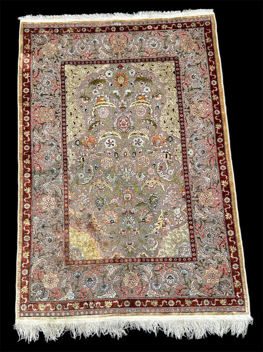 Tapis Turc - origine d'Hereke - 132 x 91 cm